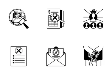 Business Corruption Icon Pack