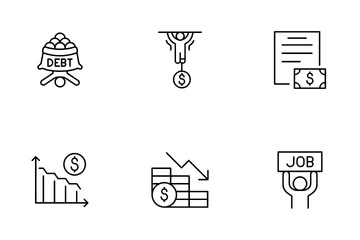 Business Crisis Icon Pack