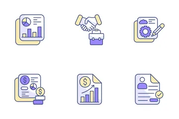 Business Document And Time Management Icon Pack