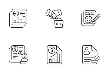 Business Document And Time Management Icon Pack