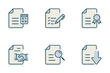 Business Document Paperwork Icon Pack
