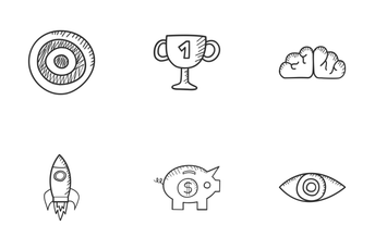 Business Drawing Set Icon Pack