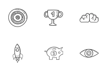 Business Drawing Set Icon Pack