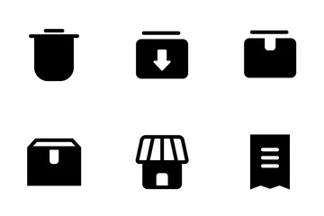 Business & E-commerce Glyph Icon Pack