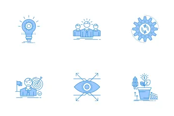 Business Elements And Business Management Icon Pack