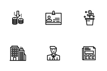 Business Elements And Symbols Metaphors Icon Pack