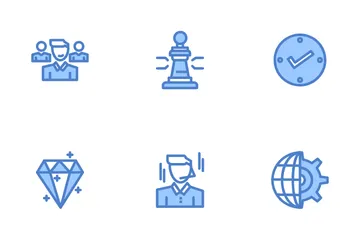Business Elements And Symbols Metaphors Icon Pack