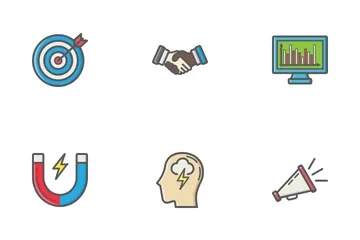 Business Filled Outline Icons Icon Pack