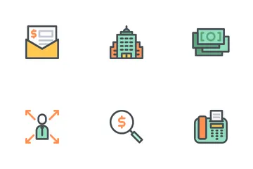 Business Finance Filled Outline Icon Pack