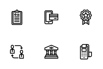 Business Finance LineArt Icon Pack