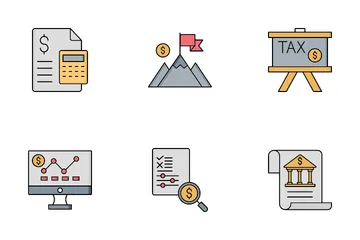 Business Financial Year Icon Pack