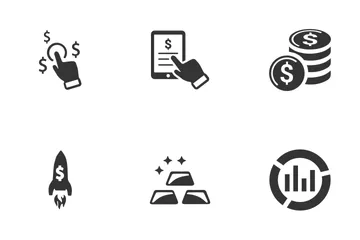 Finanza aziendale e personale (serie grigia) Icon Pack