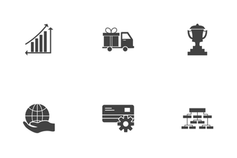 Business Glyph Black Icon Pack