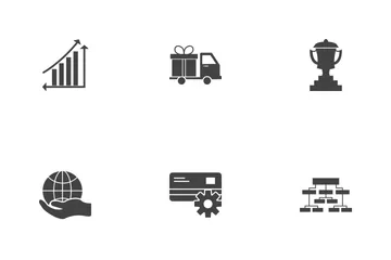 Business Glyph Black Icon Pack