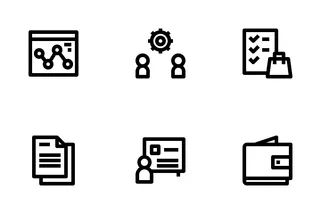 Business Icons 3 Outline