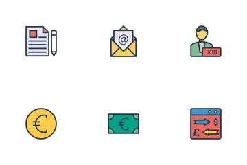 Business Line Color Icons Icon Pack