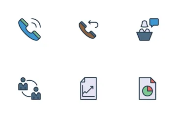 Business Line Color Icons Icon Pack