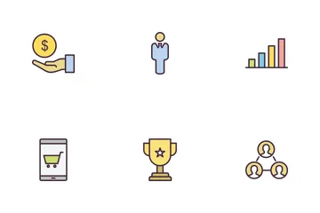 Business Line Fill Icon Pack