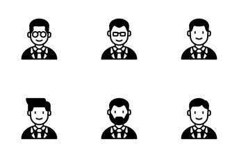 Business Man Avatar Icon Pack