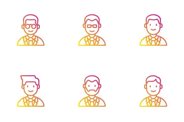Business Man Avatar Icon Pack