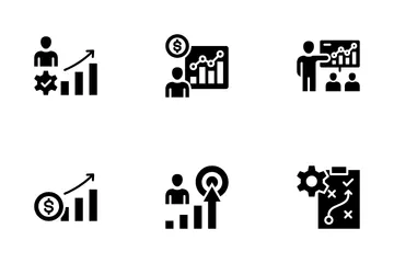 Business Management Glyph Icon Pack