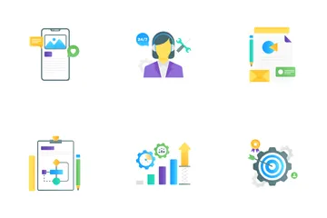 Business Marketing And Team Work Icon Pack