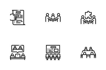 Business Meeting Conference Icon Pack