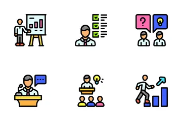 Business Mentoring Icon Pack