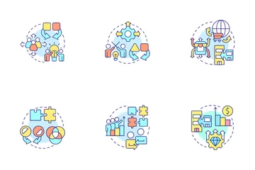 Business Merger And Consolidation Icon Pack