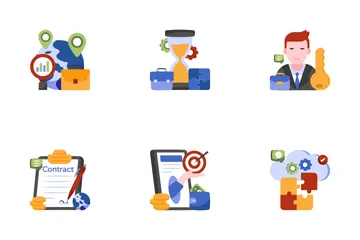 Business Partnership And Planning Icon Pack
