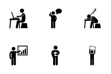 employees working icons