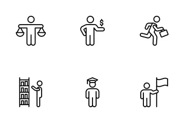 Business People At Work Icon Pack