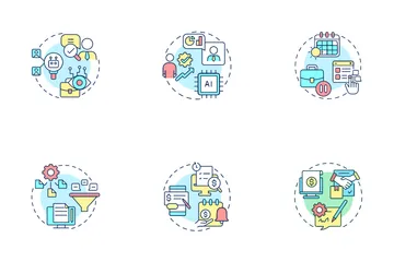 Business Process And Banking Automation Icon Pack