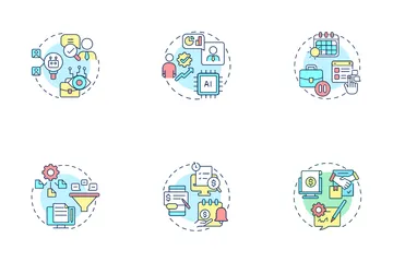 Business Process And Banking Automation Icon Pack