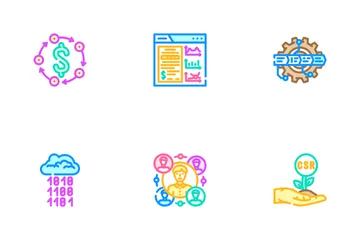 Business Process Technology Chart Icon Pack