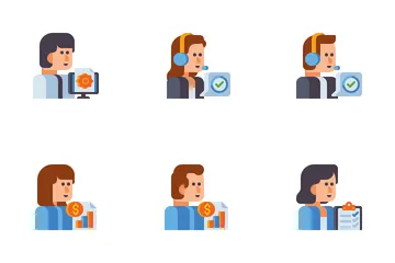 Business Roles And Positions Icon Pack