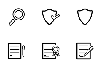 Business Security Outline Icon Pack
