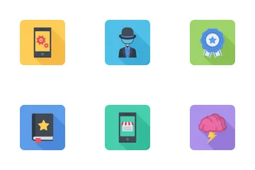 Business & SEO Flat Rounded Icon Pack