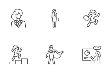 Business Woman Icon Pack