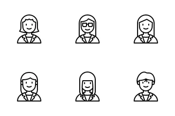 Business Woman Avatar Icon Pack