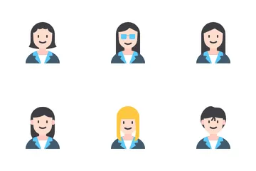 Business Woman Avatar Icon Pack