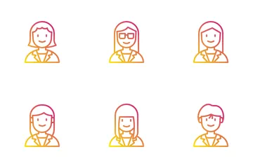 Business Woman Avatar Icon Pack