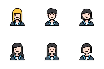 Business Woman Avatar Icon Pack