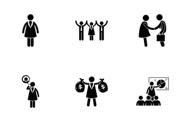 Business Women Icon Pack