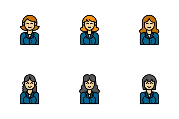 Business Women Avatar Icon Pack