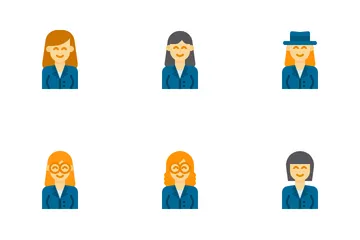 Business Women Avatar Icon Pack