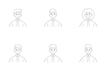 Businessman Avatar Icon Pack