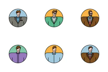 Businessman Avatar Icon Pack