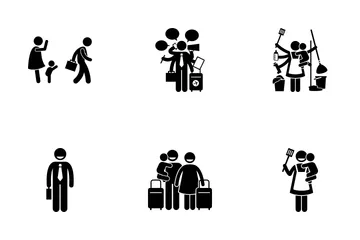 Businessman Lifestyle Icon Pack