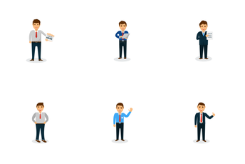 Businessman Mascots Icon Pack